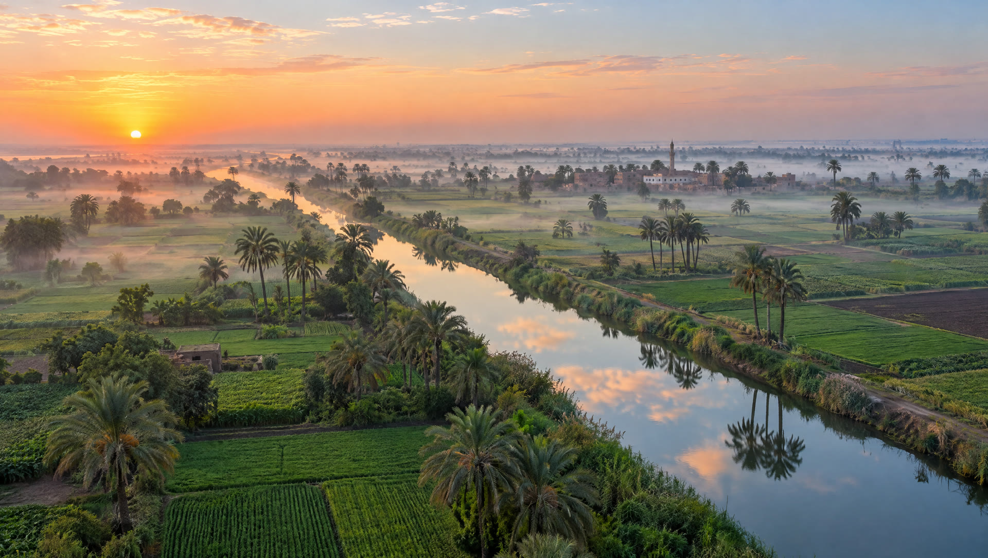 The Nile Delta at sunrise